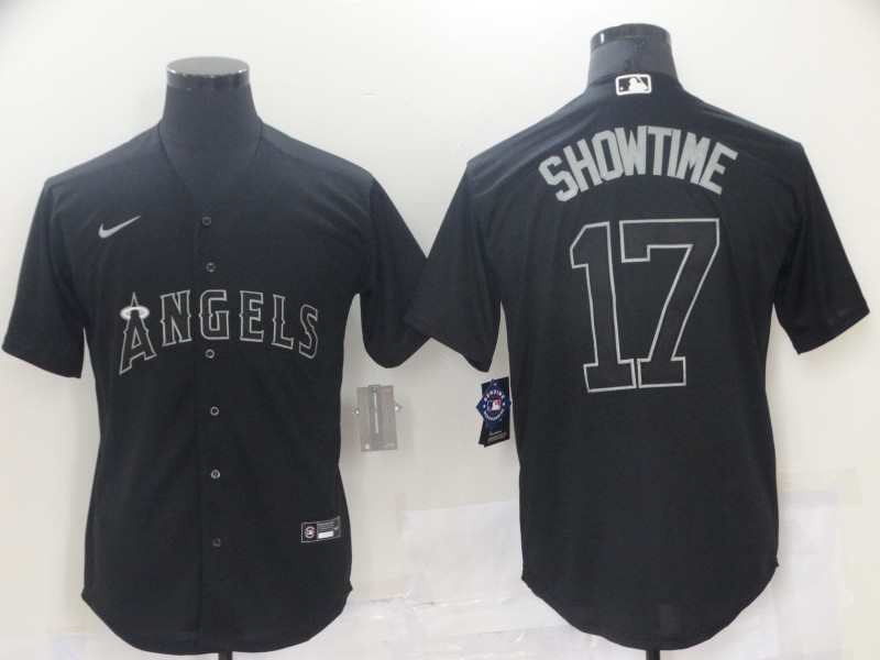 Men's Los Angeles Angels Shohei Ohtani #17 Black Jersey